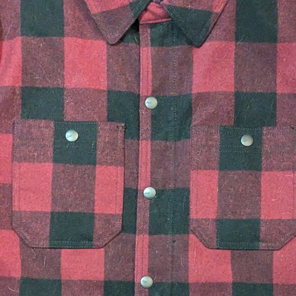 G.H. Bass & Co. Wool Blend Buffalo Plaid Coat Size L Preowned - Picture 4 of 5